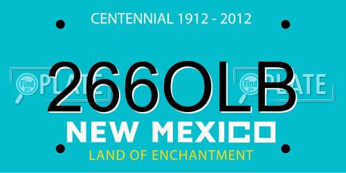 266OLB New Mexico License Plate