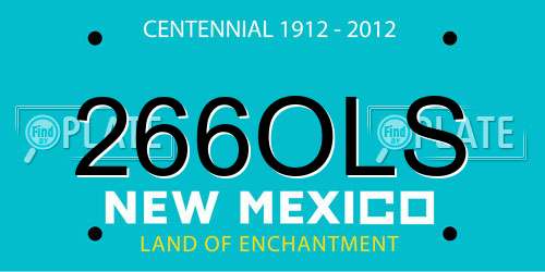 266OLS New Mexico License Plate