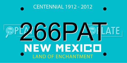 266PAT New Mexico License Plate