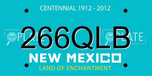 266QLB New Mexico License Plate