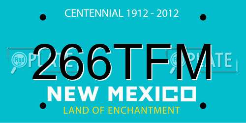 266TFM New Mexico License Plate