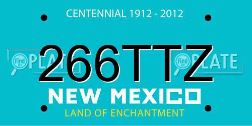 266TTZ New Mexico License Plate