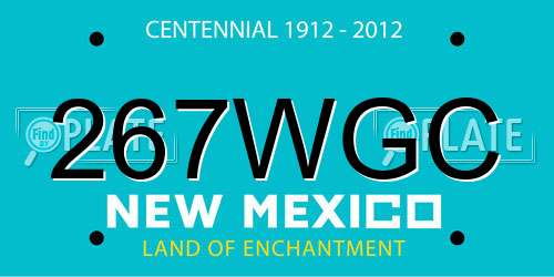 267WGC New Mexico License Plate