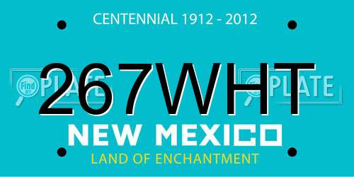 267WHT New Mexico License Plate