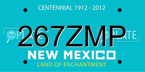 267ZMP New Mexico License Plate