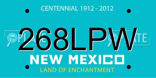 268LPW New Mexico License Plate