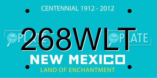 268WLT New Mexico License Plate