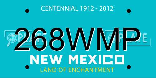 268WMP New Mexico License Plate
