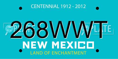 268WWT New Mexico License Plate