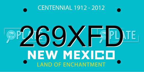 269XFD New Mexico License Plate