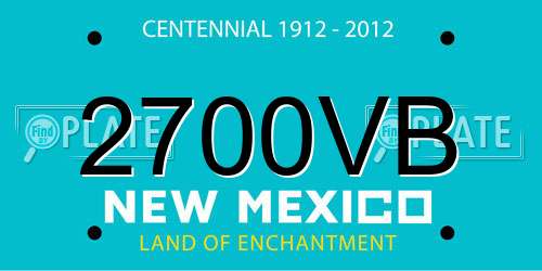 2700VB New Mexico License Plate