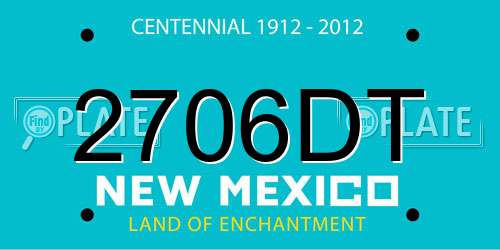 2706DT New Mexico License Plate
