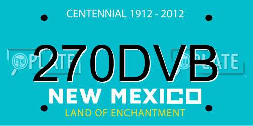 270DVB New Mexico License Plate