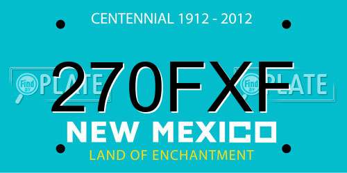 270FXF New Mexico License Plate