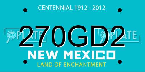 270GD2 New Mexico License Plate