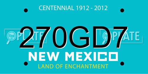 270GD7 New Mexico License Plate