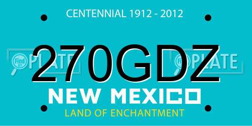 270GDZ New Mexico License Plate