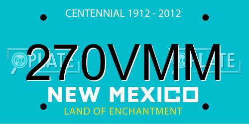 270VMM New Mexico License Plate