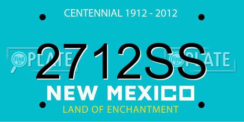2712SS New Mexico License Plate