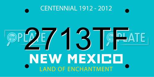 2713TF New Mexico License Plate