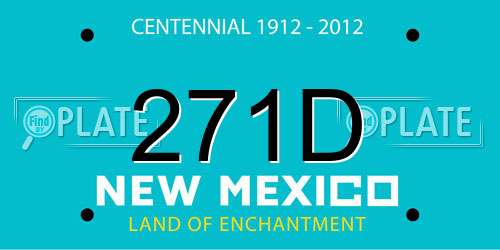 271D New Mexico License Plate