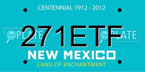 271ETF New Mexico License Plate