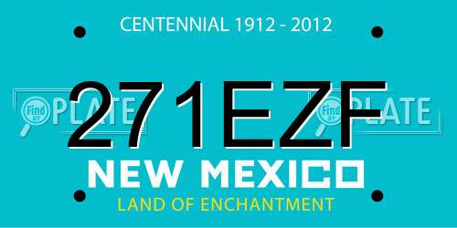 271EZF New Mexico License Plate