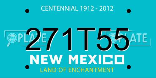 271T55 New Mexico License Plate