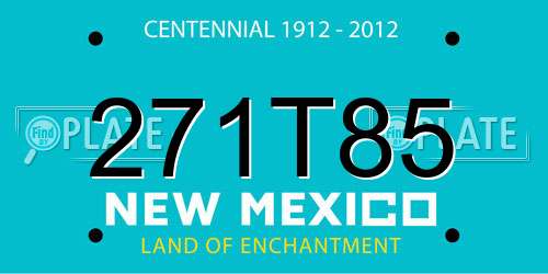 271T85 New Mexico License Plate