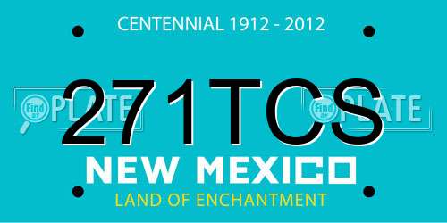 271TCS New Mexico License Plate