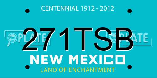 271TSB New Mexico License Plate