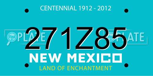 271Z85 New Mexico License Plate