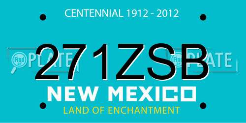 271ZSB New Mexico License Plate