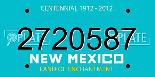 2720587 New Mexico License Plate