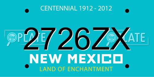 2726ZX New Mexico License Plate