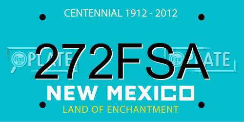 272FSA New Mexico License Plate