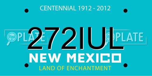 272IUL New Mexico License Plate
