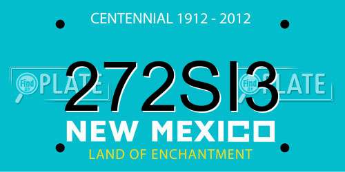 272SI3 New Mexico License Plate