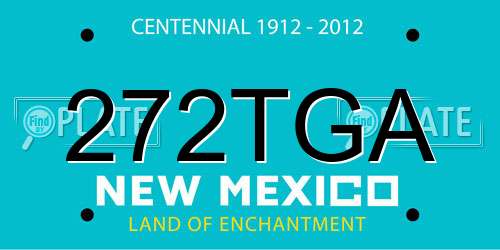 272TGA New Mexico License Plate