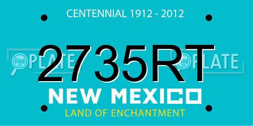 2735RT New Mexico License Plate