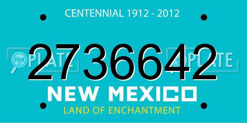 2736642 New Mexico License Plate