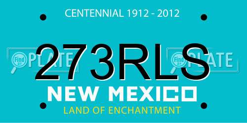 273RLS New Mexico License Plate