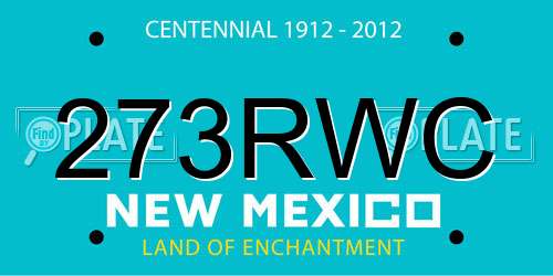 273RWC New Mexico License Plate