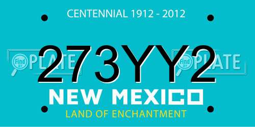 273YY2 New Mexico License Plate