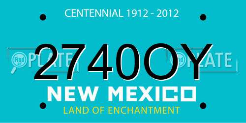 2740OY New Mexico License Plate