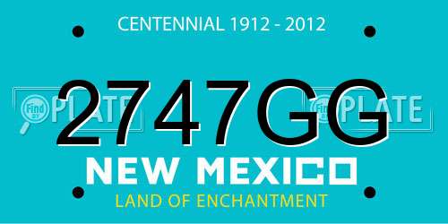2747GG New Mexico License Plate