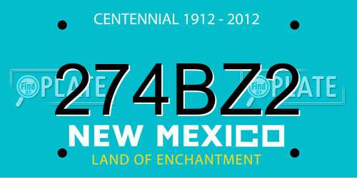 274BZ2 New Mexico License Plate