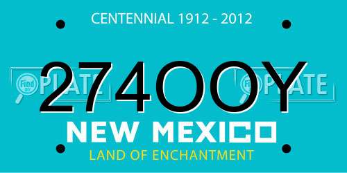 274OOY New Mexico License Plate