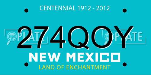 274QOY New Mexico License Plate