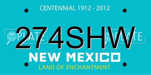 274SHW New Mexico License Plate